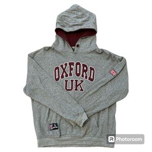 🔴Oxford University UK Gray Pullover Hoodie Size Large